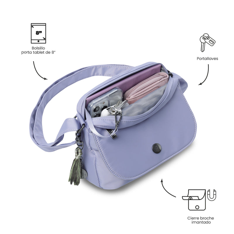 'Bolso para Mujer Porta Tableta 8" Corneana Morado