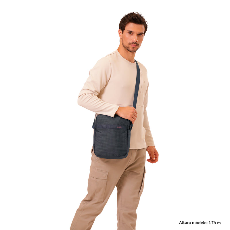 Bolso Hombre Porta Tableta 10" Dual S Azul