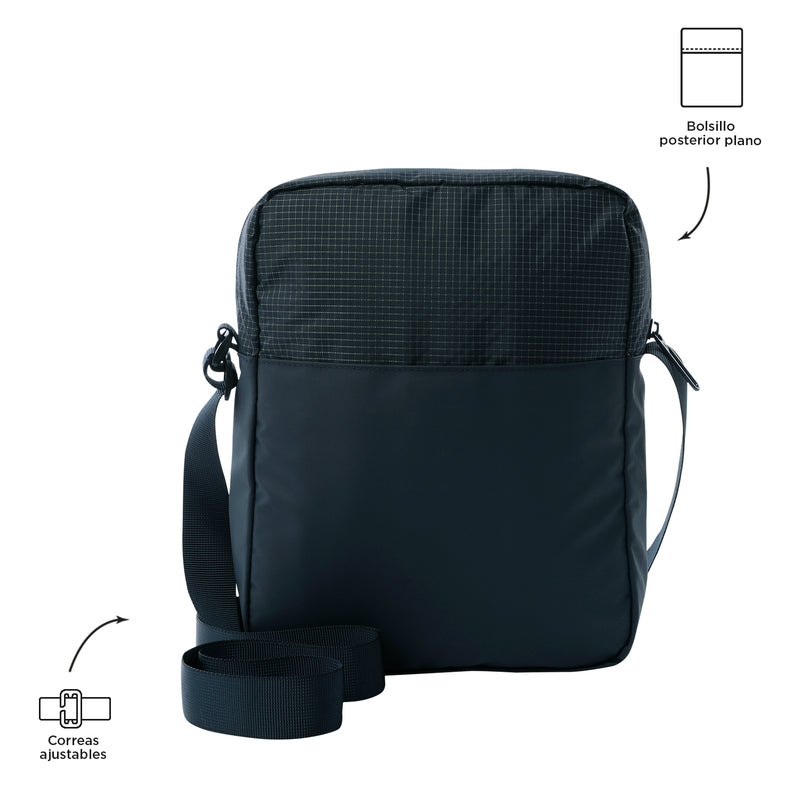 Bolso Hombre Porta Tableta 10" Dual S Azul