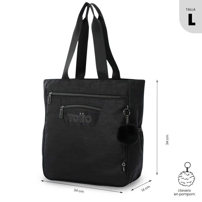 'Shopping Bag para Mujer Cutara Neo Porta PC 14" Grande Negro
