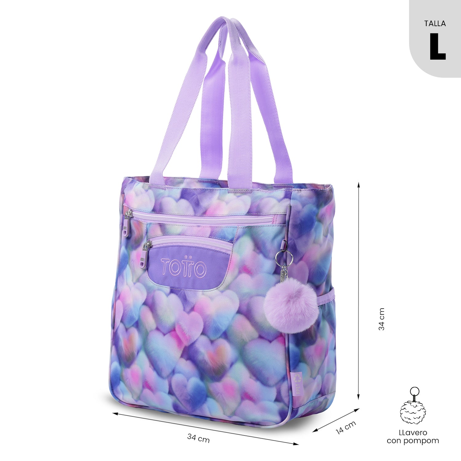 Shopping Bag Grande para Mujer Cutara Porta PC 14" Morado