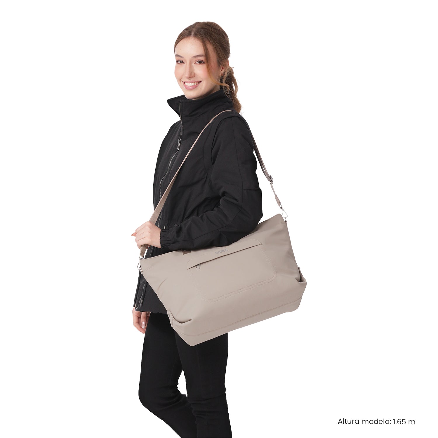 Tote Bag para Mujer Madrid Porta PC 15" Grande Beige