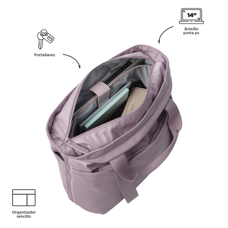 Shopping Bag para Mujer Cresa Porta PC 14" Rosado