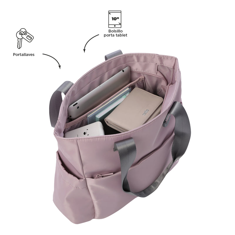 Shopping Bag para Mujer Sue Porta Tablet 10" Rosado