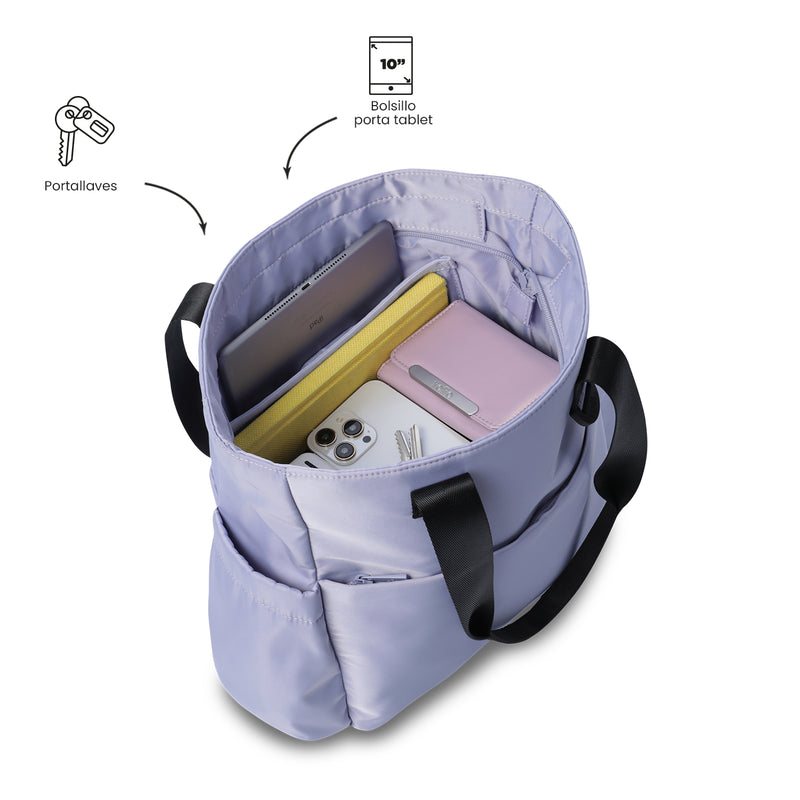 'Bolso de hombro Shopping Mediano para Mujer Sue Morado