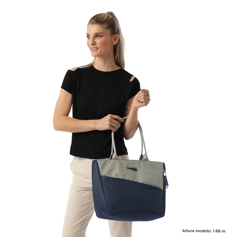 Bolso para Mujer Moscu Porta PC 14" Azul/beige