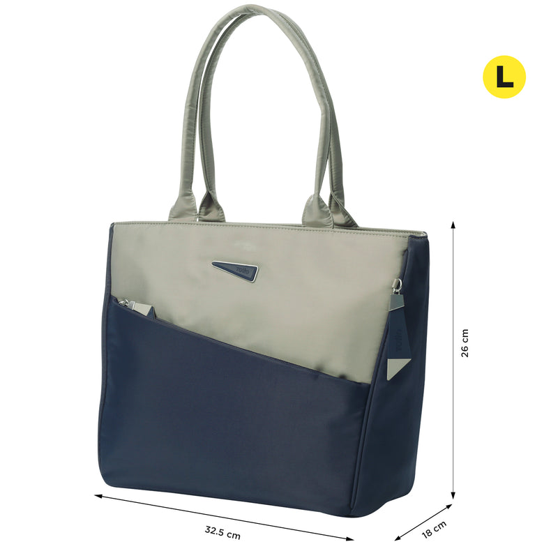 Bolso para Mujer Moscu Porta PC 14" Azul/beige