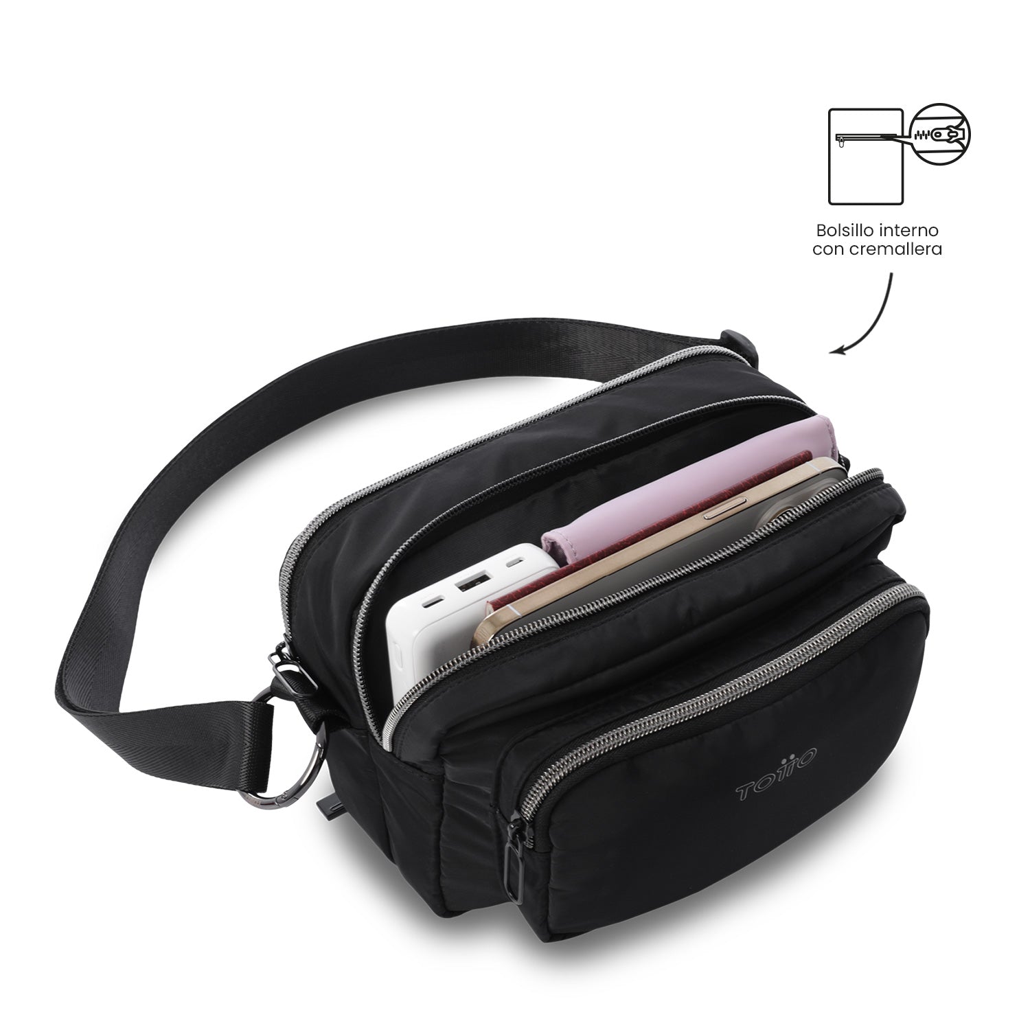 Bolso para Mujer 2 en 1 Funty 3.0 Pequeño Negro