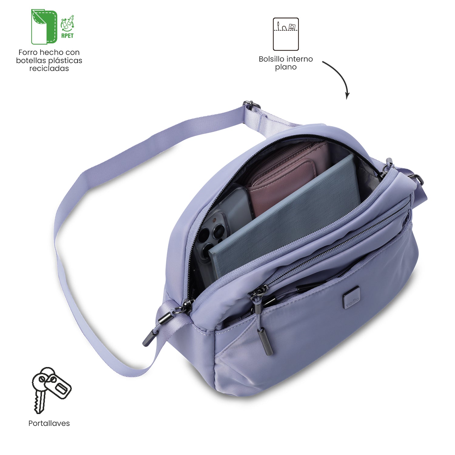 Bolso para Mujer Roxanne tipo Crossbody Pequeño Morado – Totto Panamá