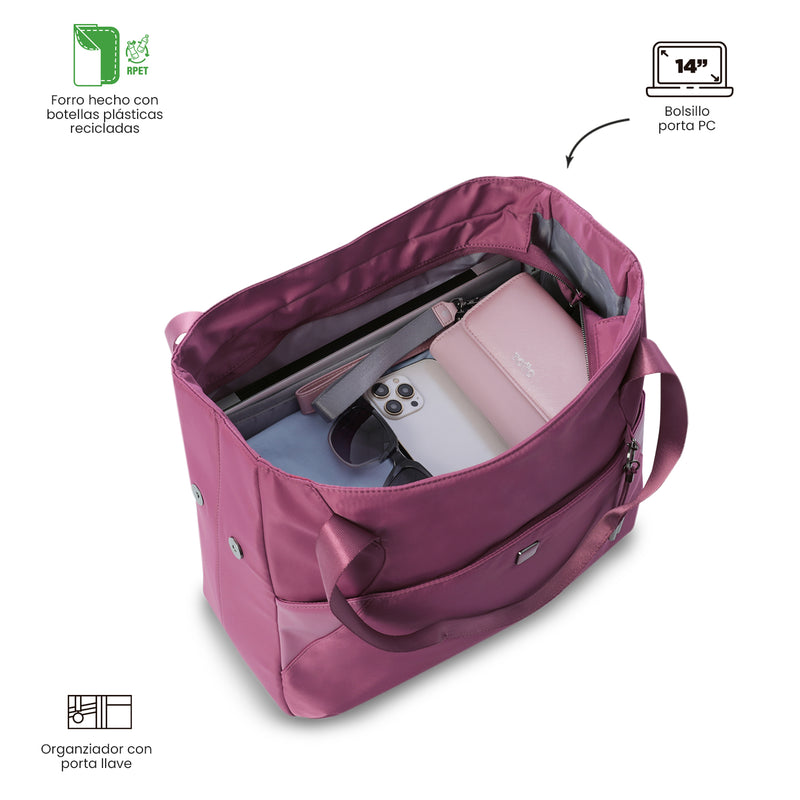 'Tote Bag para Mujer Roxanne Porta PC 14" Rosado