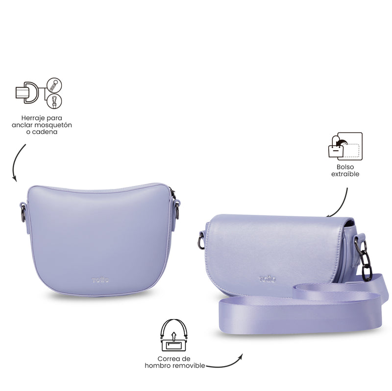 'Set X 2 Bolsos para Mujer Style tipo Crossbody Pequeño Morado