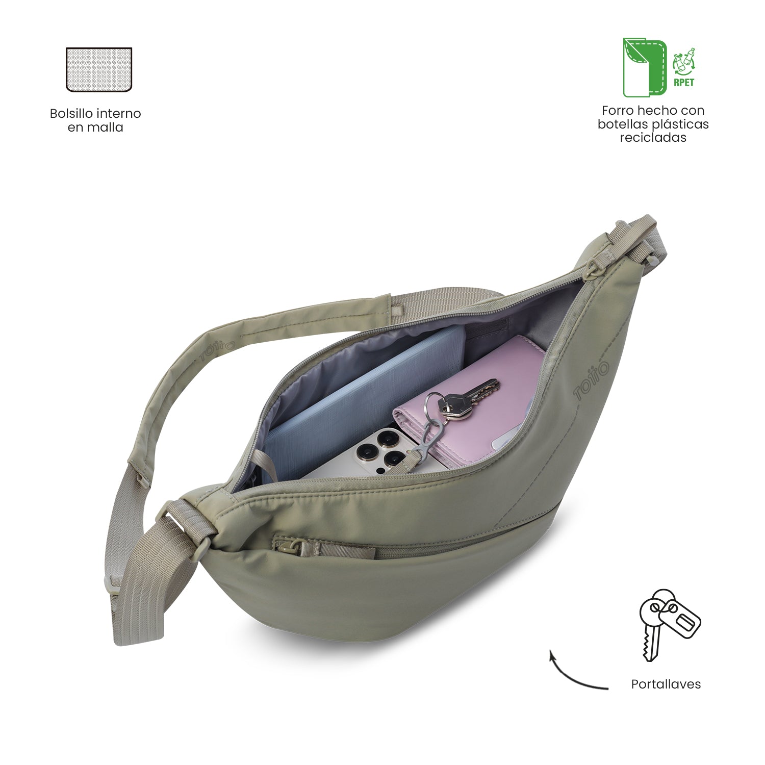 'Bolso para Mujer Suzuka tipo Crossbody Pequeño Beige