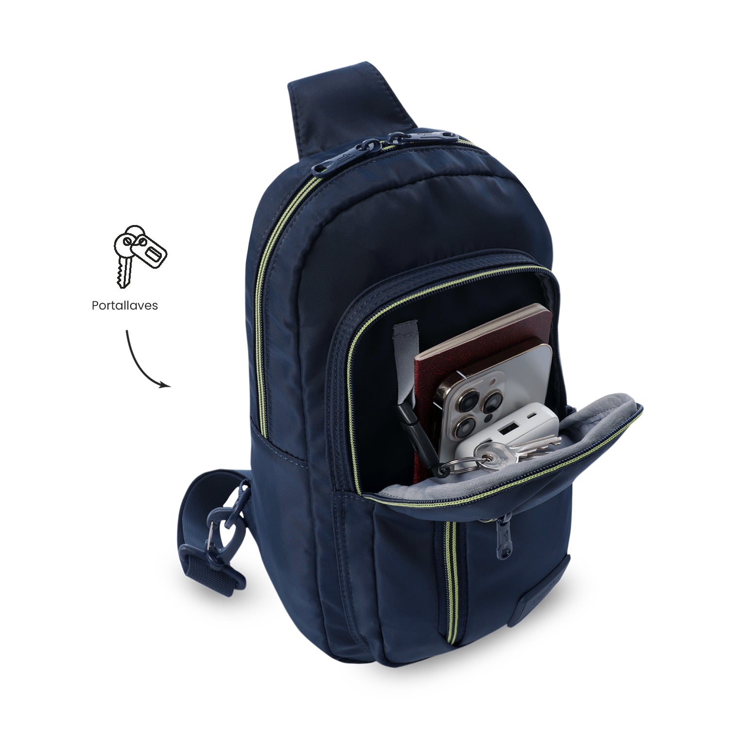 'Bolso Manos Libres Pequeño para Hombre Tracer Azul