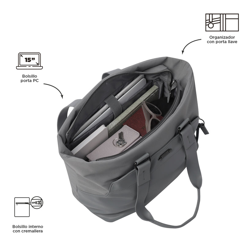 Bolso Para Mujer Duffel Toscana Porta PC 15" Rosado