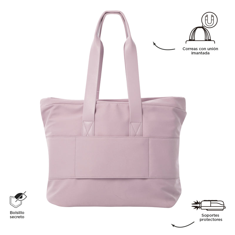 Bolso Para Mujer Duffel Toscana Porta PC 15" Rosado