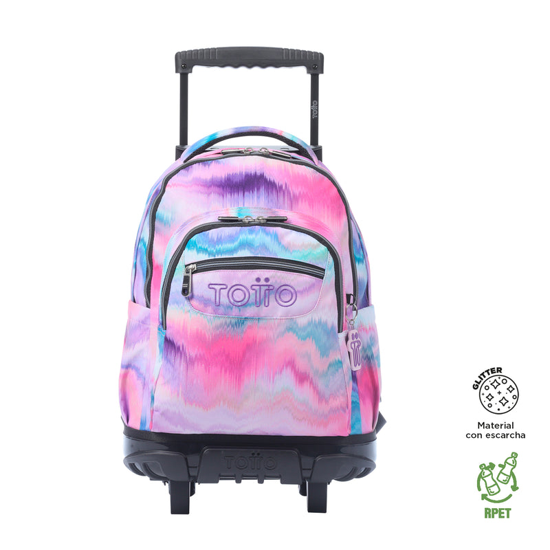 Morral Ruedas Niña Porta PC 15.4" Renglon Rosado