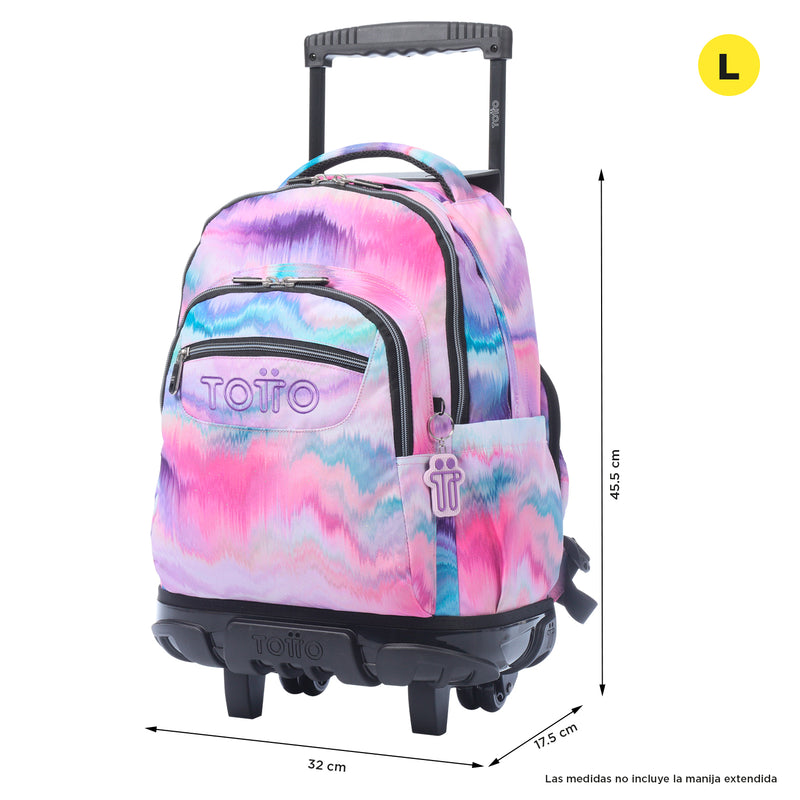 Morral Ruedas Niña Porta PC 15.4" Renglon Rosado