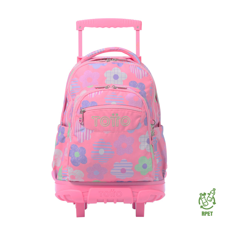 Morral Ruedas Niña Porta PC 15.4" Renglon Rosado