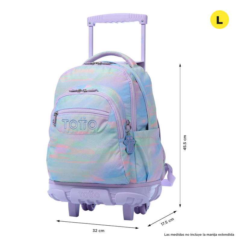 Morral Ruedas Niña Porta PC 15.4" Renglon Rosado