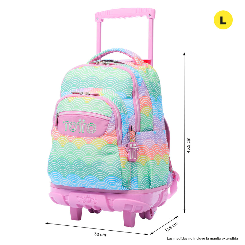 Morral Ruedas Niña Porta PC 15.4" Renglon Rosado