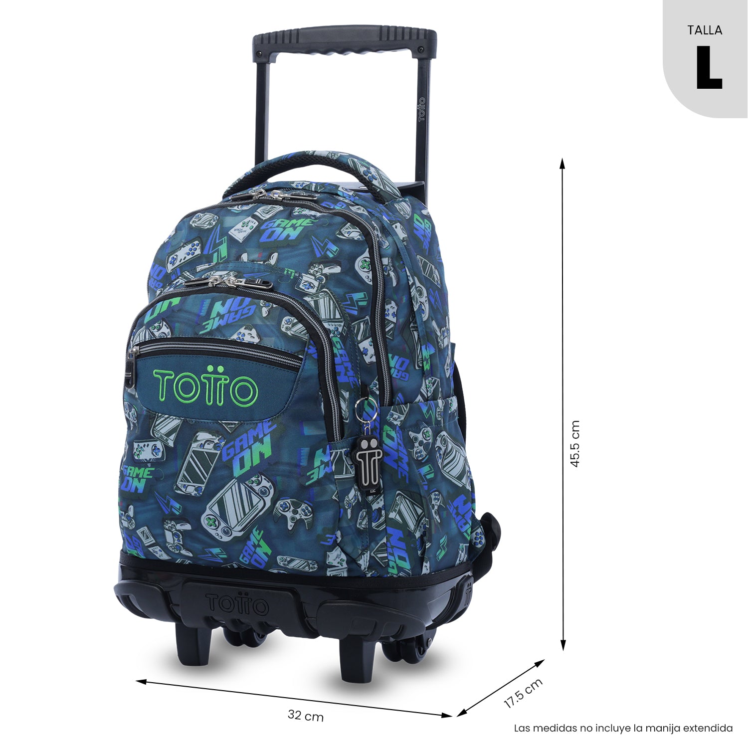 Maleta para Niño con ruedas Porta PC 15.4" Renglón Azul
