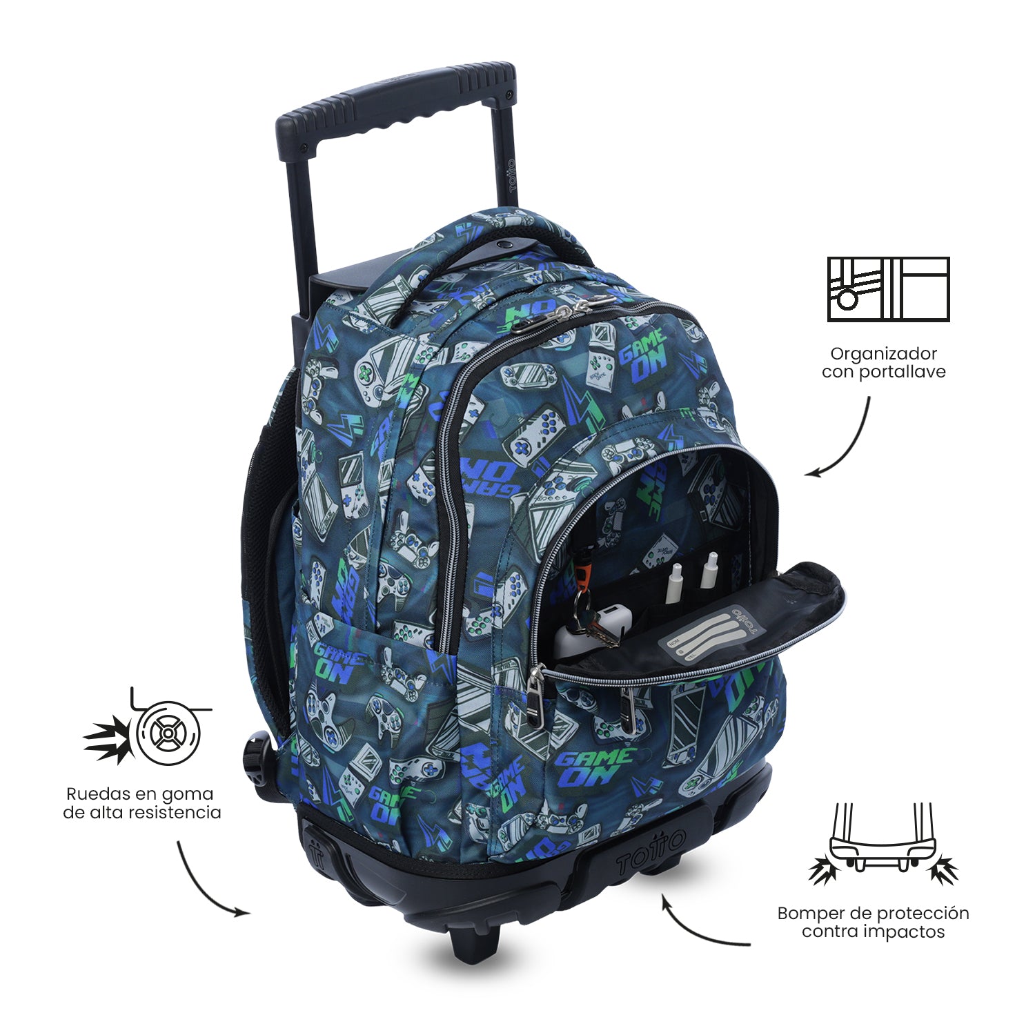 Maleta para Niño con ruedas Porta PC 15.4