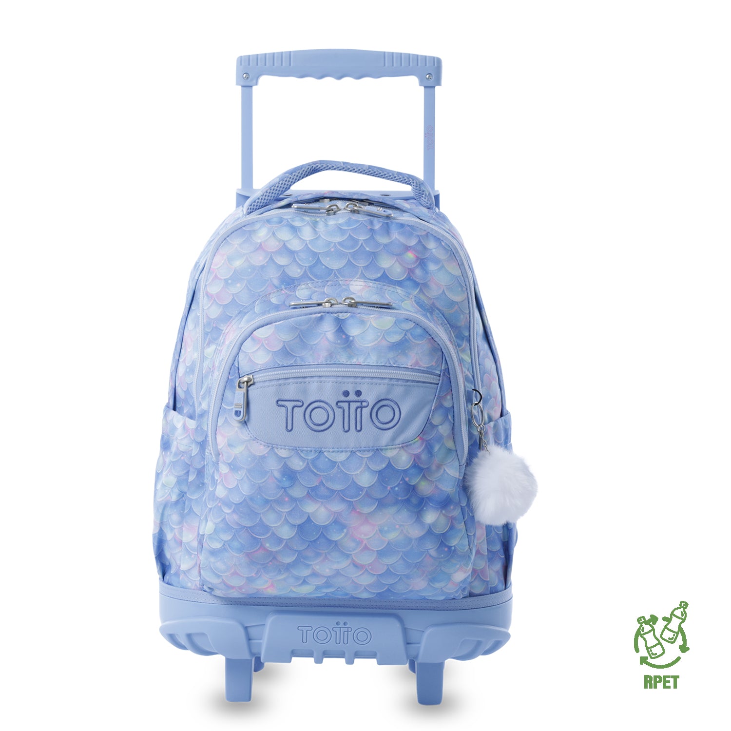 Maleta para Niña con ruedas Renglones Grande Azul