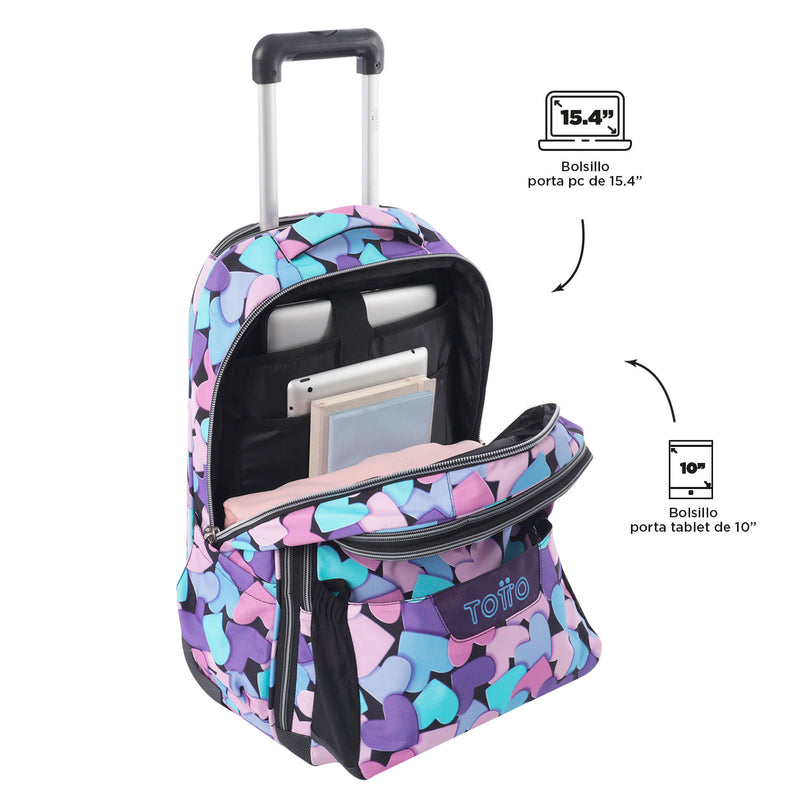 Morral Ruedas Porta PC 15.4" Carta Morado