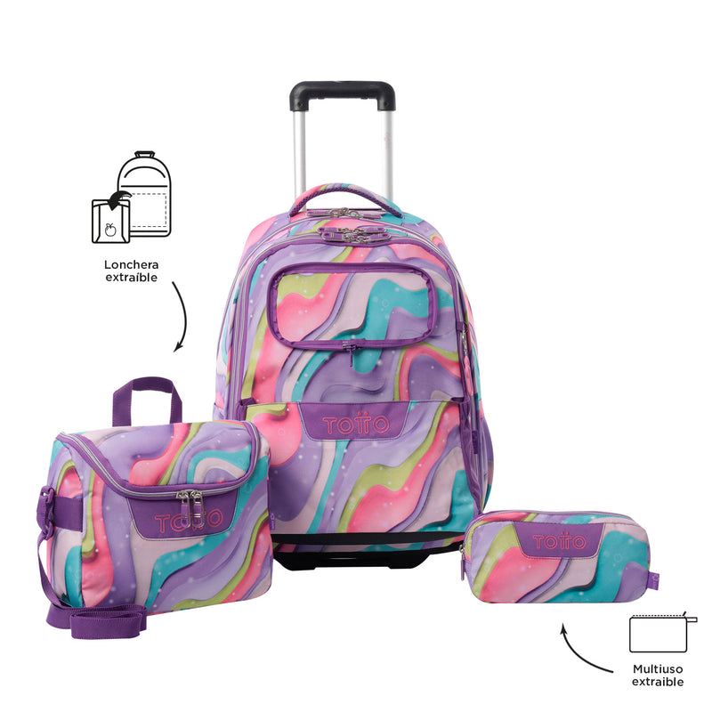 Morral Ruedas Porta PC 15.4" Carta Morado