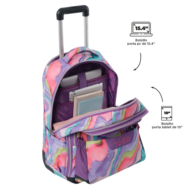 Morral Ruedas Porta PC 15.4" Carta Morado