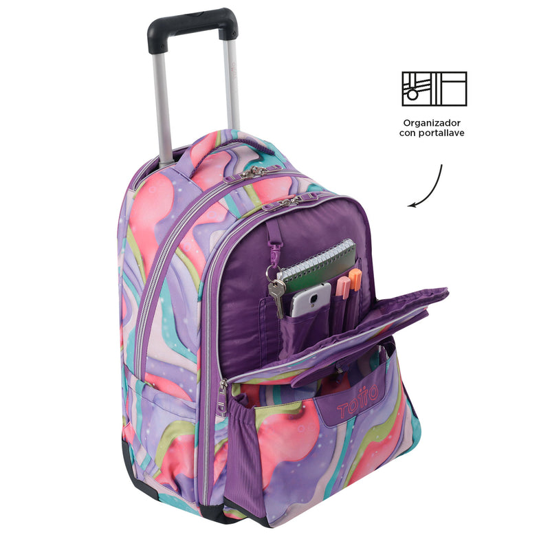 Morral Ruedas Porta PC 15.4" Carta Morado