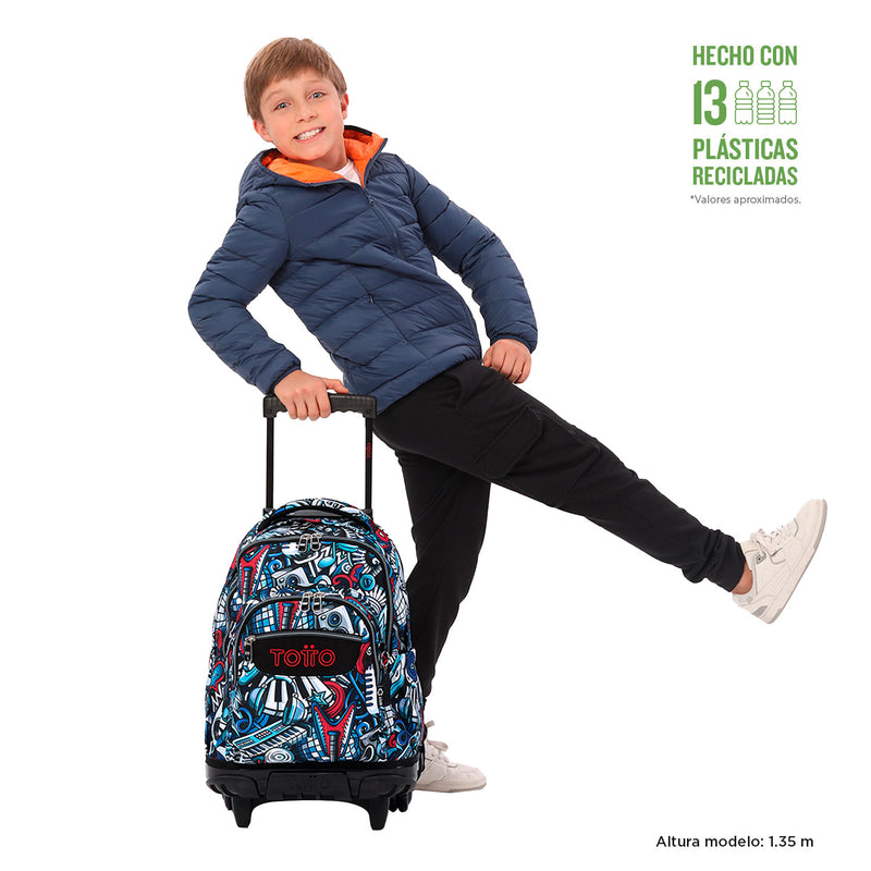 Morral Rue Bomper Renglones Ecofriendly Con Ruedas