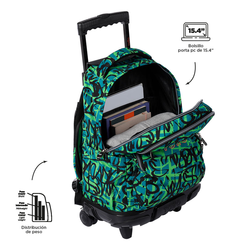 Morral Rue Bomper Renglones Ecofriendly Con Ruedas