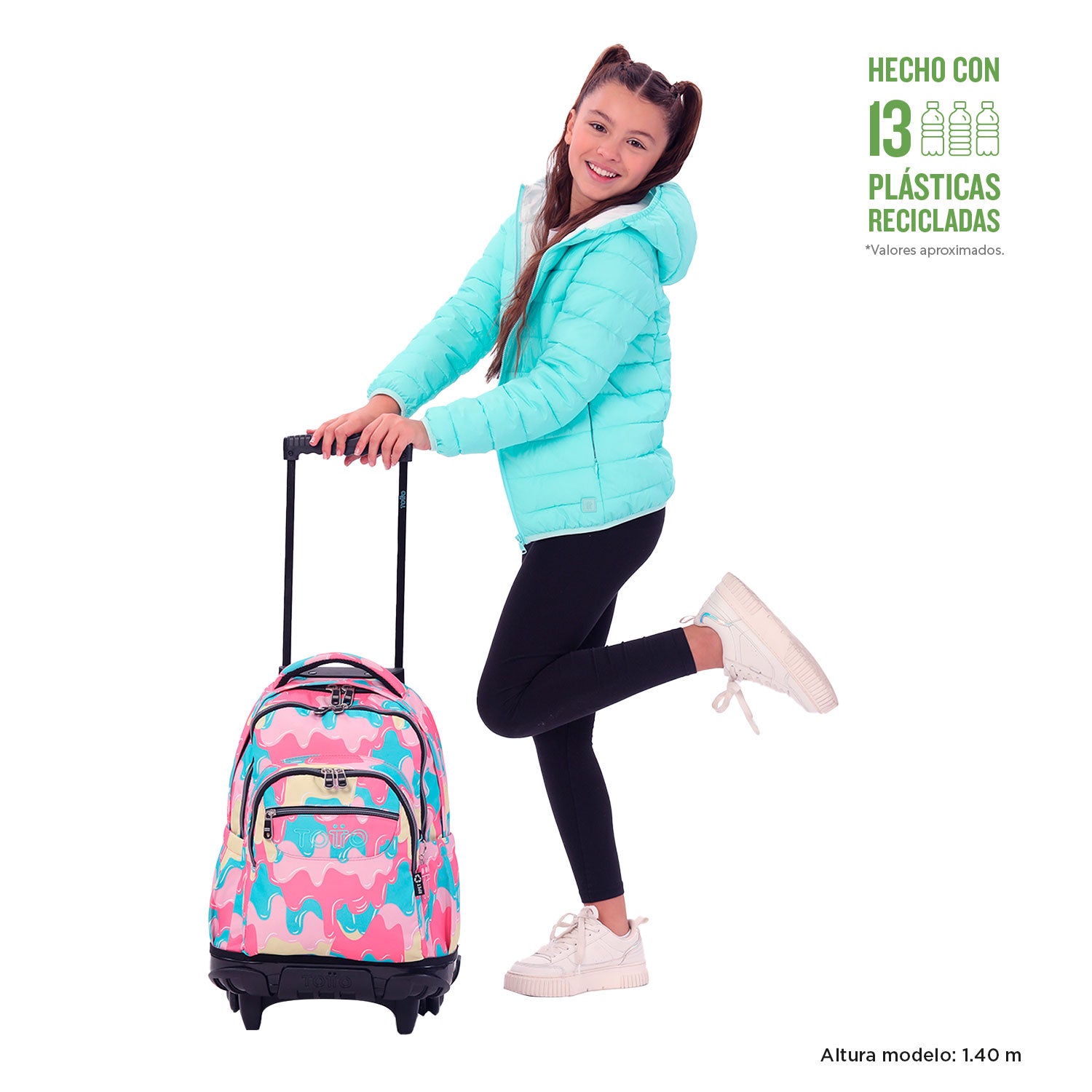 Morral Rue Bomper Renglones Ecofriendly Con Ruedas