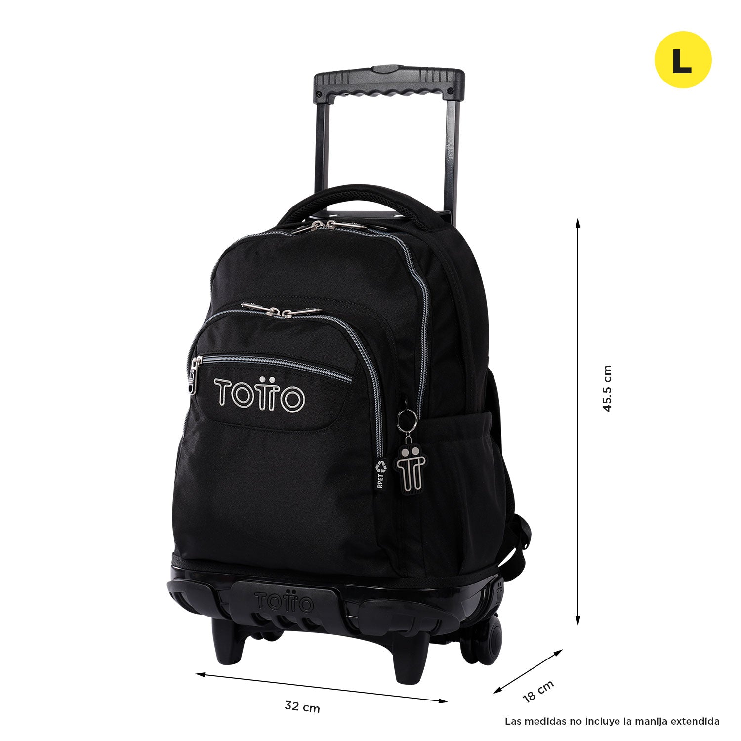 Morral Ruedas Porta PC 15.4" Renglones Negro