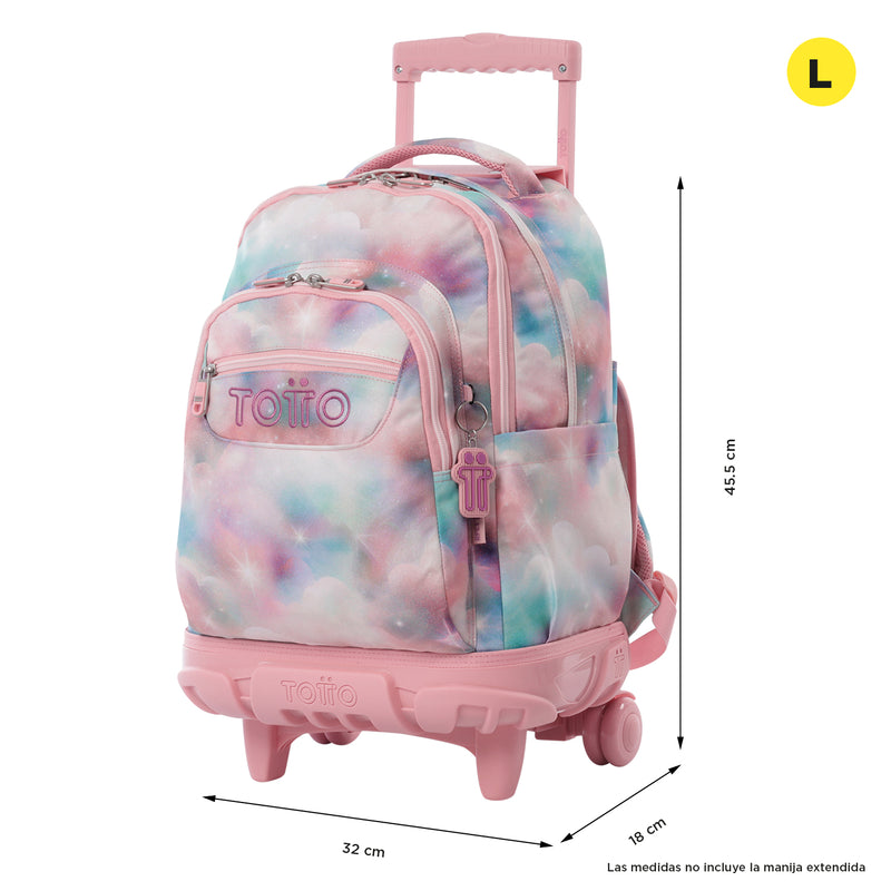 Morral Ruedas Niño Porta PC 15.4" Bomper Renglones Gris