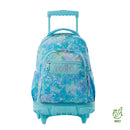 Morral Ruedas Niña Porta PC 15.4" Renglones Glitter Morado