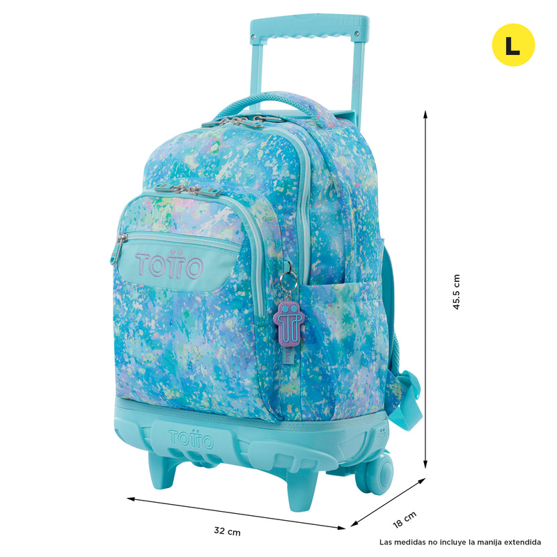 Morral Ruedas Niño Porta PC 15.4" Bomper Renglones Gris