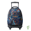 Morral Ruedas Niña Porta PC 15.4" Renglones Glitter Morado