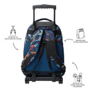 Morral Ruedas Niña Porta PC 15.4" Renglones Glitter Morado