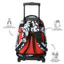 Morral Ruedas Niña Porta PC 15.4" Renglones Glitter Morado