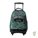 Morral Ruedas Niña Porta PC 15.4" Renglones Glitter Morado