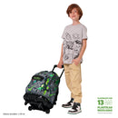 Morral Ruedas Niña Porta PC 15.4" Renglones Glitter Morado