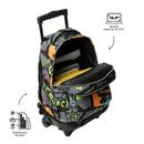 Morral Ruedas Niña Porta PC 15.4" Renglones Glitter Morado