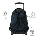 Morral Ruedas Niña Porta PC 15.4" Renglones Glitter Morado