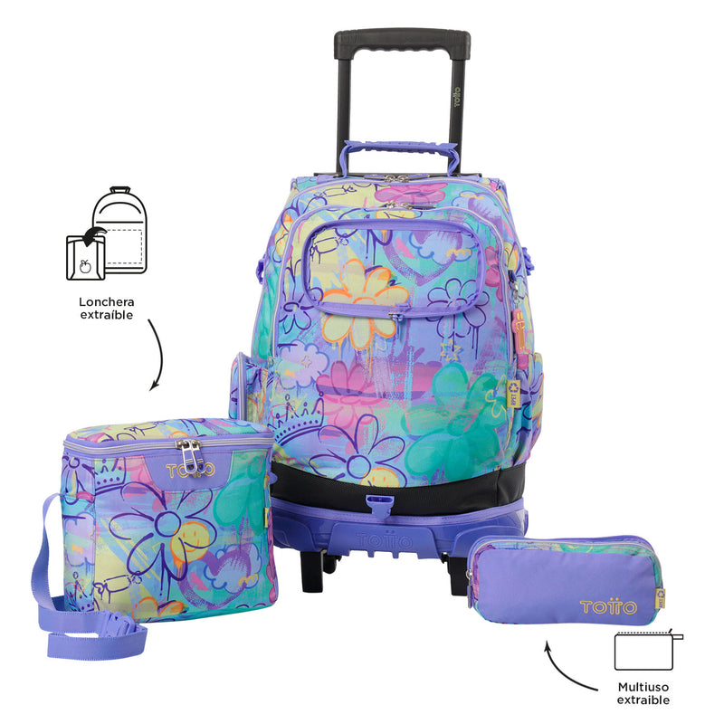 Morral con Ruedas para Niño Varal Verde