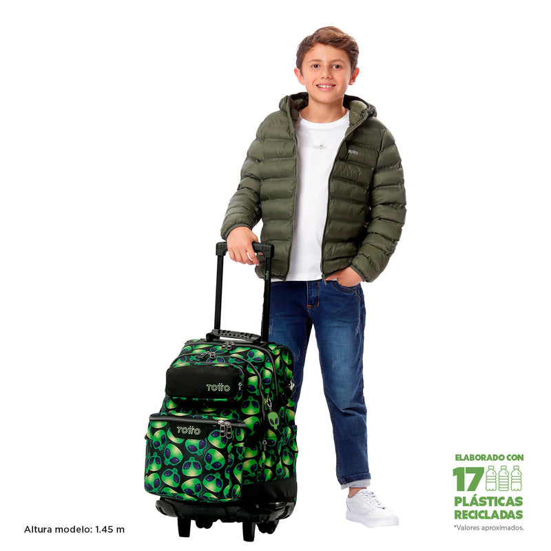Morral con Ruedas para Niño Varal Verde