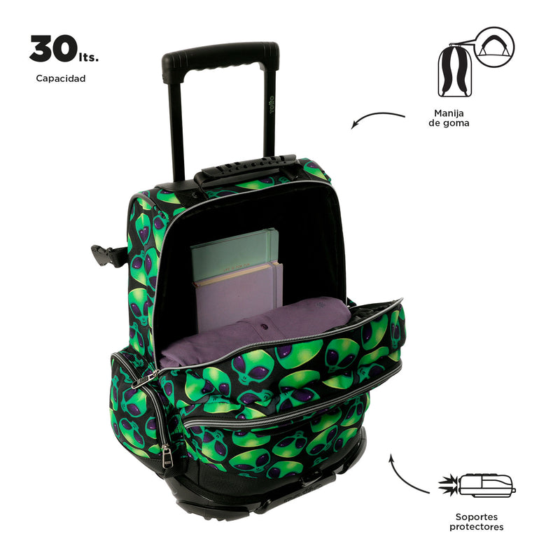 Morral con Ruedas para Niño Varal Verde