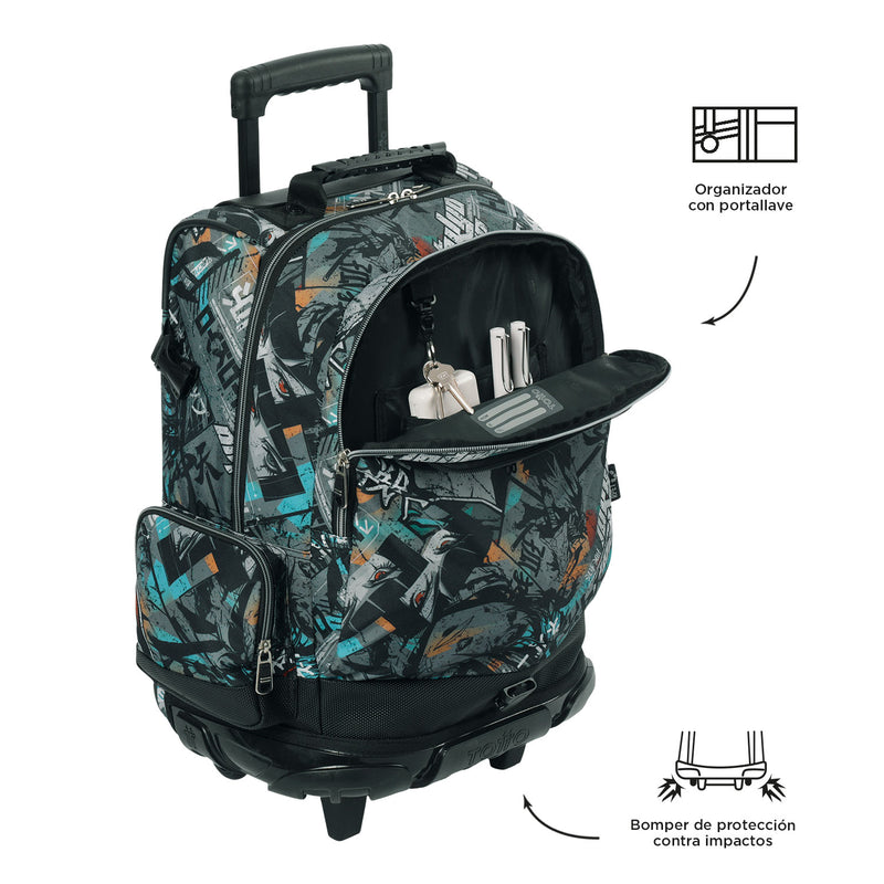 Morral con Ruedas para Niño Varal Verde
