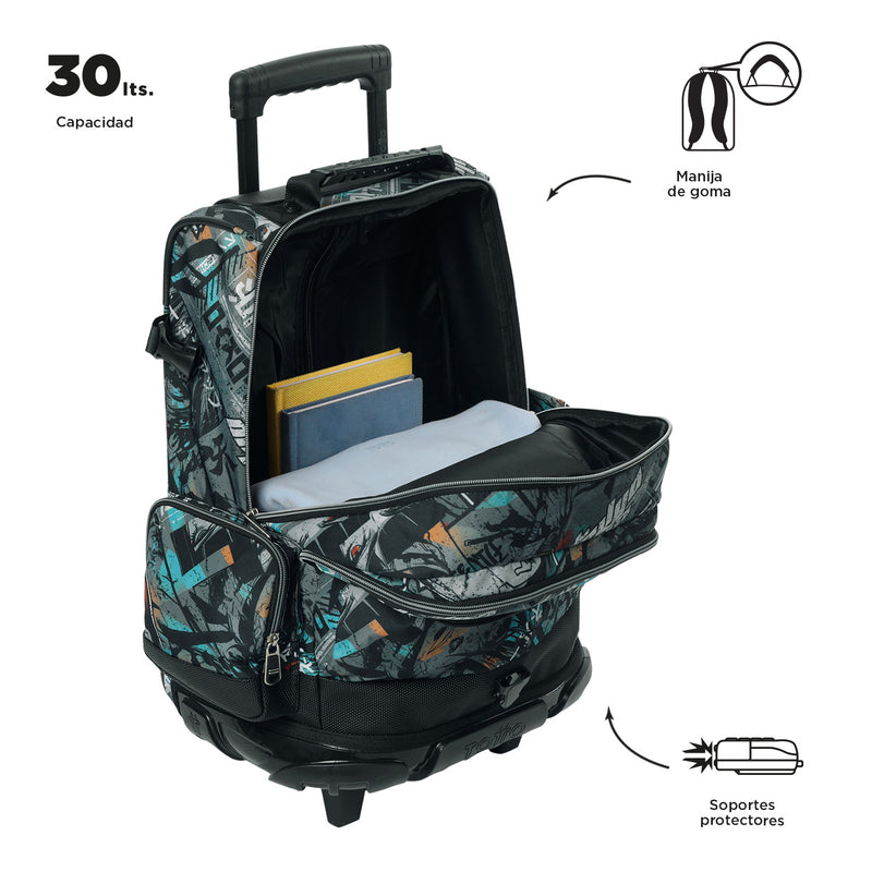 Morral con Ruedas para Niño Varal Verde